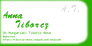 anna tiborcz business card